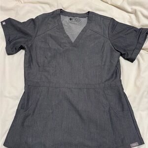 FIGS women’s Graphite cinched waist Scrub Top small